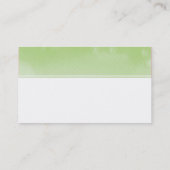 モノグラムお洒落ログラデーションゴ水色グリーン 名刺 (裏面)