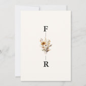 モノグラムお洒落ワイルドフラワーウェディングレセプション 招待状 (裏面)