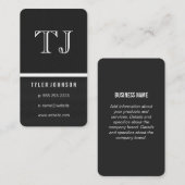 モノグラムお洒落2トーンパターン 名刺 (正面/裏面)