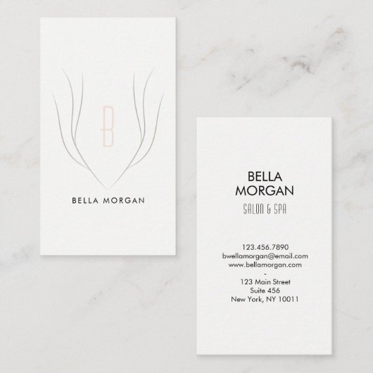 モノグラムお洒落 名刺 (正面/裏面)