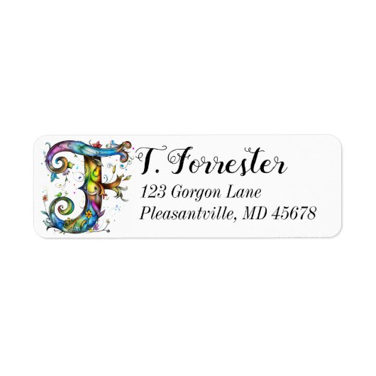 モノグラムお洒落F ラベル (正面)