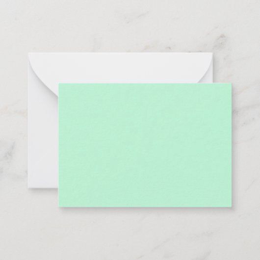 モノグラムかわいいイチゴ果実オンターコイズ ノートカード (裏面)