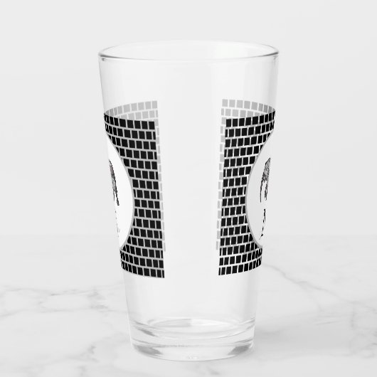 モノグラムかわいいグラフィックパーソナライズされたスエレファントブラック タンブラーグラス (左)