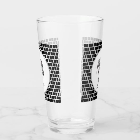 モノグラムかわいいグラフィックパーソナライズされたスエレファントブラック タンブラーグラス (右)