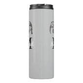 モノグラムかわいいグラフィックパーソナライズされたスエレファントブラック タンブラー (裏面)