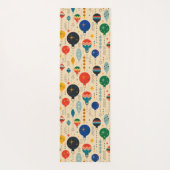 モノグラムかわいいコントラストネイビーとベージュオーナメント ヨガマット (裏面)