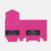 モノグラムかわいいストライプの赤ちゃんシャワー フェイバーボックス (折り畳みなし)