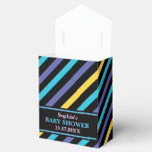 モノグラムかわいいストライプの赤ちゃんシャワー フェイバーボックス (オープン)