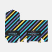 モノグラムかわいいストライプの赤ちゃんシャワー フェイバーボックス (折り畳みなし)