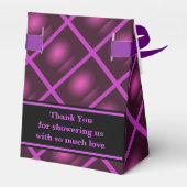 モノグラムかわいいパターン赤ちゃんシャワー好意B フェイバーボックス (裏面サイド)