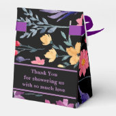 モノグラムかわいいパターン赤ちゃんシャワー フェイバーボックス (裏面サイド)