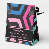 モノグラムかわいいパターン赤ちゃんシャワー フェイバーボックス (裏面サイド)