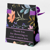 モノグラムかわいいパターン赤ちゃんシャワー フェイバーボックス (裏面サイド)