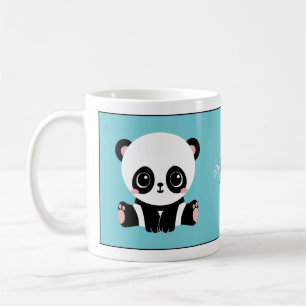 モノグラムかわいいパパーソナライズされたンダバブルガムブルー コーヒーマグカップ