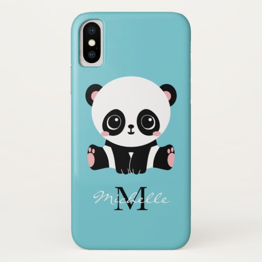 モノグラムかわいいパパーソナライズされたンダバブルガムブルー Case-Mate iPhoneケース (裏面)