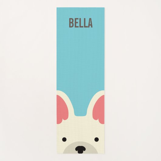 モノグラムかわいいブルドフランスのッグ ヨガマット (正面)