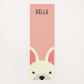 モノグラムかわいいブルドフランスのッグ ヨガマット (正面)