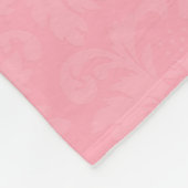 モノグラムかわいいレトロ花漫画スタイルゾウ フリースブランケット (角)