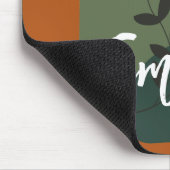 モノグラムかわいい自然の色キャラメルセージ緑 マウスパッド (コーナー)