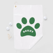 モノグラムかわいい足のプリント ゴルフタオル (インサイチュ)