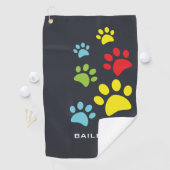 モノグラムかわいい足の跡 ゴルフタオル (インサイチュ)