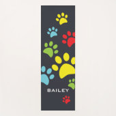 モノグラムかわいい足の跡 ヨガマット (正面)