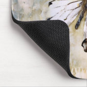 モノグラムかわいらしの水色の蝶の素朴なクール マウスパッド (コーナー)