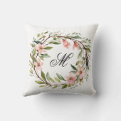 モノグラムかわいらしウィッグとワイルドフラワーリース クッション (裏面)