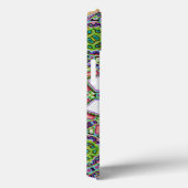 モノグラムかわいらしパープル白デイジー花モザイク Case-Mate iPhoneケース (裏面 / 右)