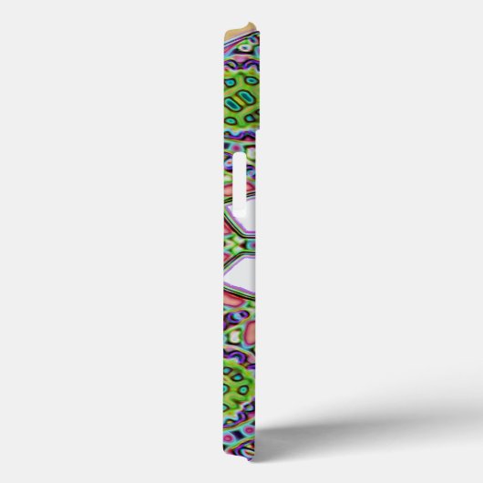 モノグラムかわいらしパープル白デイジー花モザイク Case-Mate iPhoneケース (裏面 / 右)