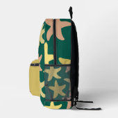 モノグラムかわいらしヒトグリーンベージュモダン プリントバックパック (右)