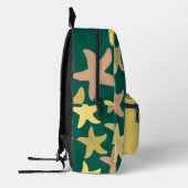 モノグラムかわいらしヒトグリーンベージュモダン プリントバックパック (左)