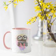 モノグラムかわいらし水色名ピンクスロスハグ