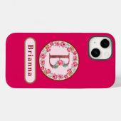 モノグラムかわいらしBフローラケースメイトiPhoneケース Case-Mate iPhoneケース (裏面 (横))