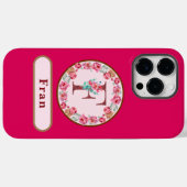 モノグラムかわいらしFフローラ Case-Mate iPhoneケース (裏面 (横))