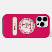 モノグラムかわいらしFフローラ iPhoneケース (裏面横)