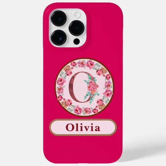 モノグラムかわいらしOフローラケースメイトiPhoneケース Case-Mate iPhoneケース (裏面)