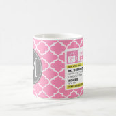 モノグラムが付いているおもしろいな規定のコーヒー・マグ コーヒーマグカップ (中央)