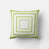 モノグラムが付いているライムグリーンの正方形 クッション (裏面)