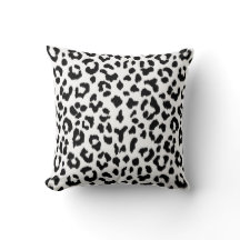 モノグラムが付いている白黒ヒョウのプリント