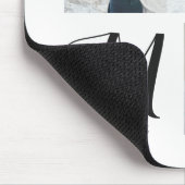 モノグラムが付いている白黒3つの写真のコラージュ マウスパッド (コーナー)