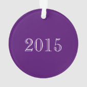 モノグラムが付いている紫色のチータのプリントのダンサー オーナメント (裏面)