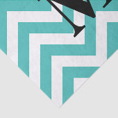 モノグラムが付いている青いシェブロン 薄葉紙 (詳細)