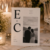モノグラムが映える結婚式の予告状カード セーブザデート