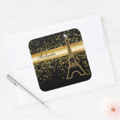 モノグラムきらきら光るスタンプ スクエアシール (封筒)