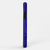 モノグラムきらきら光る文字E青スワール背景 Case-Mate iPhoneケース (裏面/右)