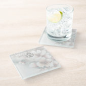 モノグラムさくらんぼブロッサムコースター ガラスコースター (アングル)