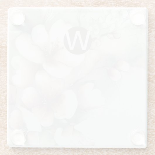 モノグラムさくらんぼブロッサムコースター ガラスコースター (裏面)