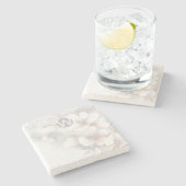 モノグラムさくらんぼブロッサムストーンコースター ストーンコースター (横)