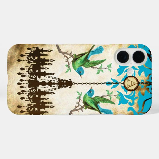 モノグラムさくらんぼブロッサムバードシャンデリアiPhone Case-Mate iPhoneケース (裏面 (横))